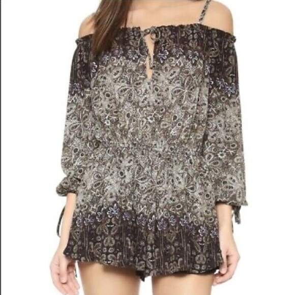 Free People So Divine Off the Shoulder Romper - Picture 3 of 12